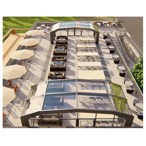 Veranda Mobile pieghevole elettrica in lega di alluminio tetto retrattile personalizzato High-End esterno cortile alluminio Pergola <span class=keywords><strong>vetro</strong></span> - Product Image 4