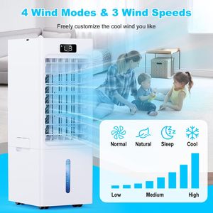 Pavimento in piedi AC portatile condizionatore d'aria evaporativo refrigeratore d'aria con 6L grande serbatoio di acqua - Product Image 2