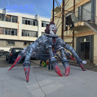 Ballon gonflable personnalisé en forme d'araignée de fer pour décorations d'Halloween, monstre gonflable à jambes spéciales pour pelouse