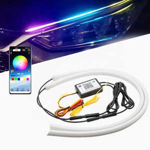 Xe chạy ban ngày ánh sáng đèn báo rẽ ánh sáng phanh dòng chảy đa chế độ ma thuật màu dòng chảy hướng dẫn thanh ánh sáng <span class=keywords><strong>LED</strong></span> dải đèn pha - Product Image 2