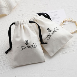 PandaSew Sacs en toile de coton personnalisés blancs de 3 x 4 pouces, sacs à cordon pour bijoux et cadeaux, vente en gros - Product Image 4