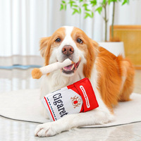 Nouveau produit transfrontalier : Jouet à mâcher pour chien en peluche avec simulation de son de cigarette, avec boîte, jouet qui couine pour chien de compagnie pour BB