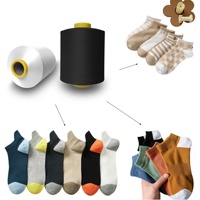 Fil de tissage à tricoter teint en fil de Spandex de polyester avec des spécifications multiples de couverture d'air 20/30 20/40 20/50 20/70 & 20/75