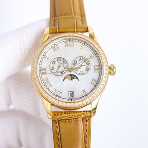 Montre mécanique automatique en or rose avec <span class=keywords><strong>lunette</strong></span> sertie de diamants de <span class=keywords><strong>luxe</strong></span>, affichage multifonctionnel, montre pour <span class=keywords><strong>homme</strong></span> de haute qualité - Product Image 2