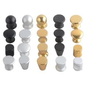 Aluminum Alloy <b>Round</b> Drawer <b>Handle</b> European Style Single Hole Durable Cabinet <b>Door</b> Knob - Product Image 3
