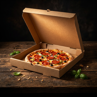 Boîte à pizza en carton ondulé durable, écologique, en matériaux recyclés, avec logo personnalisé, 7-18 pouces, vente en gros, pour chewing-gum, sushis, aliments pour animaux