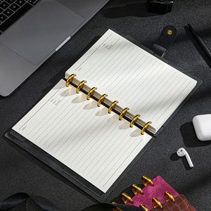 2024 personnalisé A5 demi-lettre <span class=keywords><strong>8</strong></span> disque cahier journal Journal planificateur Agenda dur Pu Croc cuir conseil couverture - Product Image 6