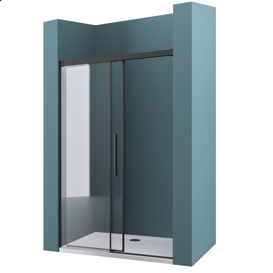 Новый дизайн, высокое качество, закаленное стекло, отдельно стоящая черная рамка для ванной комнаты, душевой кабины, раздвижная дверь для душа