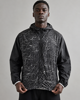 Chaquetas Deportivas con Capucha de 320 Gsm para Hombre, Reactivas al Estrés, con Superficie Dinámica Reversible y Efecto de Grietas