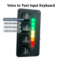Alfombrilla de Ratón Inalámbrica Programable de 4 Teclas con Teclado RGB de Voz a Texto, Mini Teclado Macro de 2.4g Intercambiable en Caliente, Nuevo Diseño Personalizado