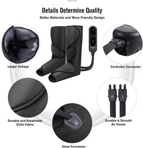 Masseur de jambes et de pieds à compression d'air, amélioration de la circulation, soulagement des douleurs musculaires, intensité réglable, design confortable, alimentation USB - Product Image 3