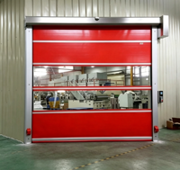 Portes rapides industrielles modernes en PVC à enroulement, avec capteur de mouvement radar micro-ondes, étanches, styles à enroulement et à battants