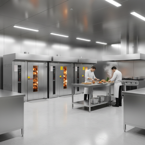 فرن كهربائي دوار لخبز التوست والخبز، فرن صناعي كبير بغرفة دوارة، فرن بإطار دوار - Product Image 2