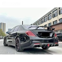 Kit carrosserie en fibre de carbone de style BS, adapté aux Mercedes-Benz S63 S65 AMG 2018-2020, mise à niveau du diffuseur avant et arrière, aileron arrière