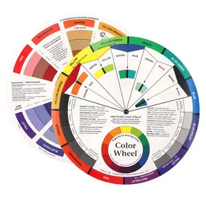 XinyiArt Paint Color Mix Guide Creative Chromatic Wheel Colour Guide Wheel Painting Artist Color Wheel Mixing Chart Palette