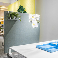 Poste de travail pliable pour 4 personnes, cloison de bureau, panneaux acoustiques, séparateur de bureau moderne pour centre d'appels