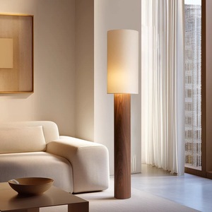 Lámpara de Pie de Madera Maciza de 30 cm de Diámetro y 160 cm de Altura, LED con Color Ajustable, Bajo CRI 60, Iluminación Decorativa para Sala de Estar, Dormitorio y Hogar - Product Image 2