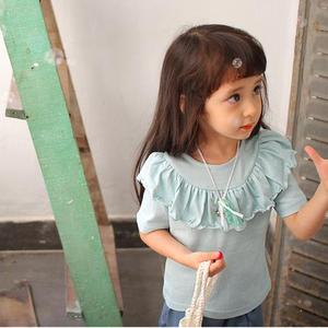 Vente en gros : T-shirt enfant personnalisé à volants et manches raglan – Meilleurs sites web - Product Image 3