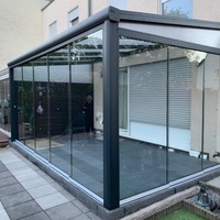 Veranda en aluminium profilé pour toit de balcon, abri de jardin toutes saisons européen, auvent de terrasse, protection solaire