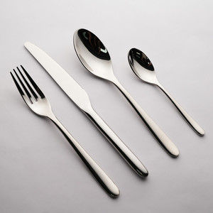 Bán buôn 12/16/20 cái Sliver Bộ đồ ăn đặt thép không gỉ dao kéo tùy chỉnh 18/0 nhà hàng ăn tối thiết lập dao kéo - Product Image 1