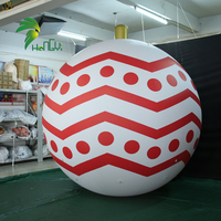 Grand ballon de Noël gonflable multicolore imprimé, charmant décor de Noël à suspendre