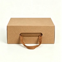 Boîte d'emballage de chaussures en carton kraft pliable, personnalisée par le fabricant, avec logo imprimé
