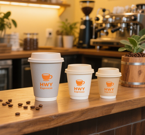 Vaso de Papel Desechable de Doble Pared Biodegradable, Diseño de Logotipo Personalizado, Vaso Aislado para Bebidas Calientes, Café, Latte, Té Boba, para Cafetería - Product Image 3