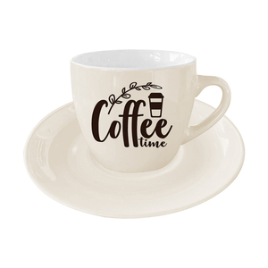 Elegant Durable Porcelain Ceramic Cup with Saucer Eco-Friendly Oven/Dishwasher Safe Modern Design for Coffee & Tea - Product Image 3