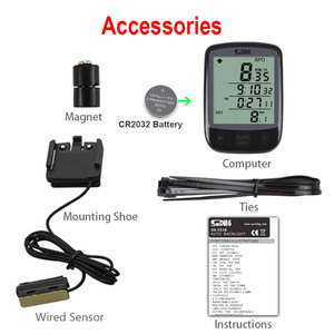 Sunding Backlight Over-speed Reminder Wired Bicycle <strong>Computer</strong> Waterproof Bicycle Stopwatch - Product Image 6