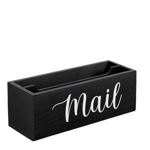 <b>Wooden</b> Desktop Storage Box Mail Organizer With Dividers Adjustable Space Office <b>Desk</b> Organizer - Product Image 4