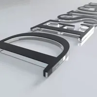 Lettres 3D en acrylique sur mesure, prix d'usine en gros, non éclairées, en plastique massif, enseignes dimensionnelles, étanches, multicolores