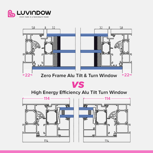 Ventana abatible de <span class=keywords><strong>serie</strong></span> alta moderna, Marco <span class=keywords><strong>cero</strong></span>, cristal completo, pantalla magnética de estilo abierto, diseño Horizontal Simple para Villa - Product Image 6