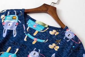 <span class=keywords><strong>Pijamas</strong></span> de verano para <span class=keywords><strong>mujer</strong></span>, ropa de algodón para el hogar de dibujos animados, <span class=keywords><strong>pijamas</strong></span> de cuello redondo de manga corta grandes y bonitos, de punto, para el verano, 2017 - Product Image 4