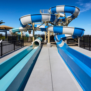Tobogán Acuático de Fibra de Vidrio para Piscina al Precio Más Favorable, Apto para Escuelas Comerciales y Familias - Product Image 1