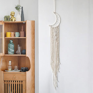 Moon Boho <span class=keywords><strong>Macrame</strong></span> tessuto nappa Dreamcatcher arazzo ornamento Decor Dream Catcher per camera da letto - Product Image 6
