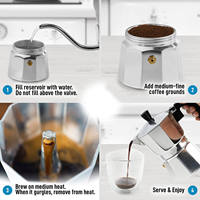 Barista Accessoires Cafetera Cuisinière Cafetière Espresso 1 2 3 6 9 12 14 Tasses Moka Maker Aluminium Mokapot Café Moka Pot
