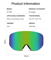 Vente en gros OEM Logo personnalisé Lunettes de ski anti-buée Lunettes de ski protectrices Lentille amovible Lunettes de ski personnalisées pour hommes femmes