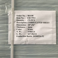 Meilleur prix pour le plastique PP blanc pour panneaux, feuilles de plastique ondulé, écologiques, découpe, usine chinoise, panneaux publicitaires, panneaux de jardin, haute qualité