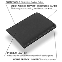 Porte-cartes en cuir de luxe minimaliste, personnalisé, de haute qualité, en cuir véritable, blocage RFID, porte-cartes bancaires et de crédit, fabrication OEM