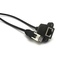 Cat 5 RJ45 Kabel Ekstensi Jaringan LAN Ethernet Pria Ke Wanita dengan Dudukan Panel Sekrup