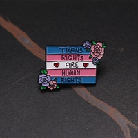Bleu rose blanc arc-en-ciel drapeau broche Badge vêtements sac à dos broche accessoires en métal