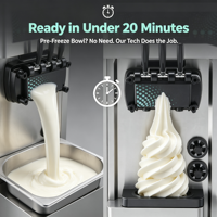 Machine à yaourt et à crème glacée molle en acier inoxydable, de fabrication chinoise, à poser au sol, pour les cafés, les restaurants et les entreprises