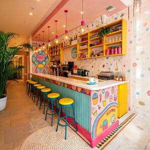 Scaffale espositivo a struttura verticale con linee d'arco, in stile rustico e accogliente, <span class=keywords><strong>per</strong></span> negozio di specialità - Product Image 3