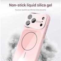 Casing Handphone Silikon Anti Benturan dengan Lapisan Akrilik, Sensasi Kulit Bayi, Lensa Sudut Lebar untuk Iphone Seri 13/14/15/16/17/18 Grosir