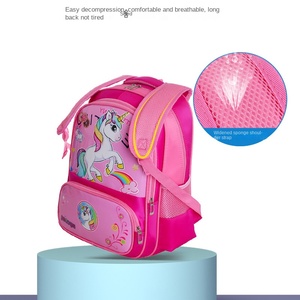Usine en gros école primaire sac à dos 2-4 ans unisexe Nylon fermeture éclair étanche dessin animé bonbons étudiant réduction de la charge - Product Image 4