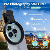 Filtre Étoile 52mm Étanche en Alliage d'Aluminium pour Objectif d'Appareil Photo, Effet Éclat de Diamant pour Scènes Nocturnes