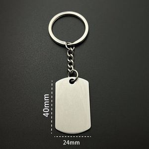 Mirror Shield Shaped Pendant Stainless Steel Keychain Laser Engraved logo Printed Blank Material Promotional Gift - Product Image 3
