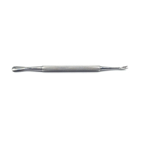 Lucida Professional Nail Tools Poussoir à ongles et coupeur à bord droit Poussoir à double extrémité en acier inoxydable 100% pour enlever les cuticules