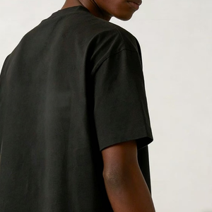 T-shirt ODM di Qualità con Spalle Cadenti, T-shirt Premium 100% Cotone Oversize da Uomo, T-shirt Bianca Semplice con LOGO 1.1 di Qualità - Product Image 2