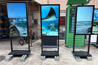 Layar LCD Iklan Luar Ruangan 55 Inci, Tahan Air IP66, Laminasi Penuh, Anti-silau